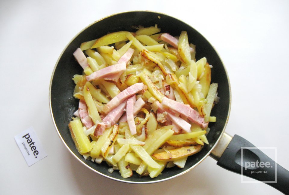 Жареный картофель с копченой грудинкой - Шаг 7
