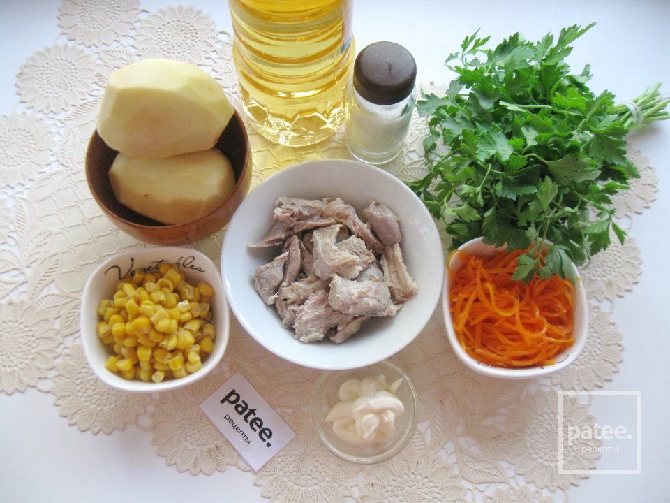 Салат с отварной индейкой и морковью по-корейски - Шаг 1