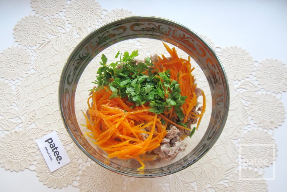 Салат с отварной индейкой и морковью по-корейски - Шаг 10