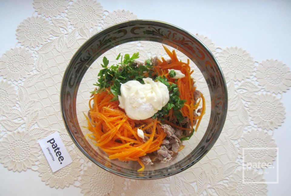 Салат с отварной индейкой и морковью по-корейски - Шаг 11