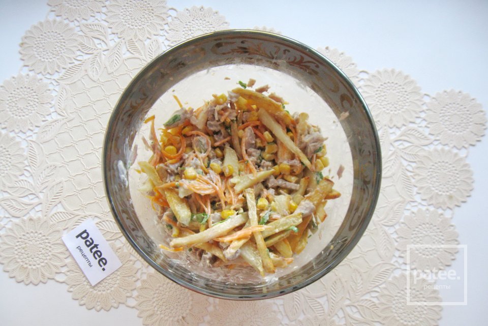 Салат с отварной индейкой и морковью по-корейски - Шаг 12