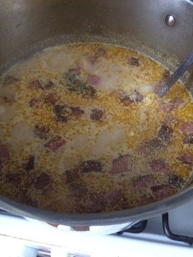 Суп «Нежный охотник» - Шаг 6