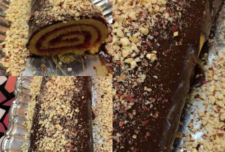 рулет с яблочным джемом