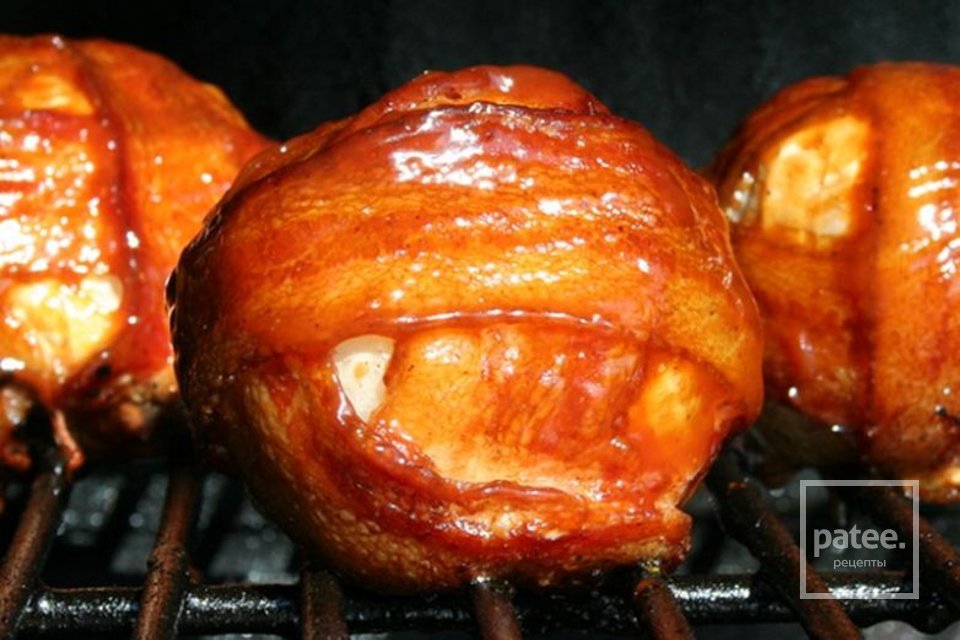 Мясные шарики с моцареллой в беконе - Шаг 3