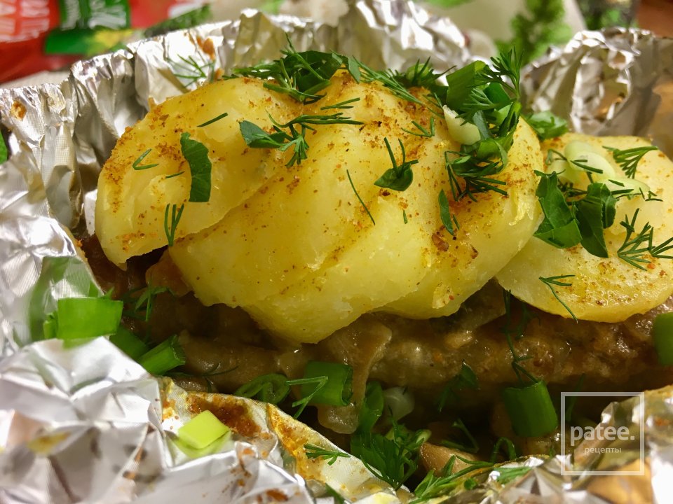 Свинина порционными кусками в фольге. - Шаг 8