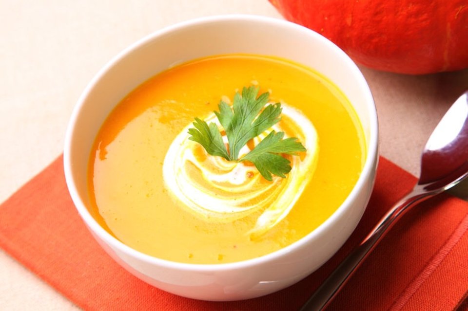 Суп-пюре из тыквы, картофеля и кабачков