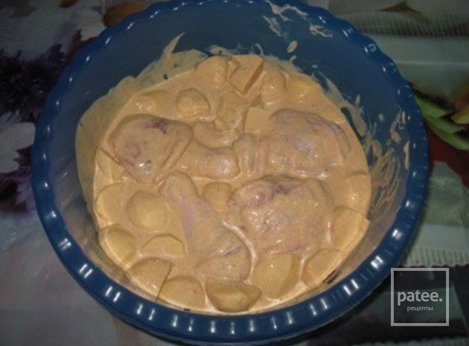 Окорочок запечённый с картошкой - Шаг 1