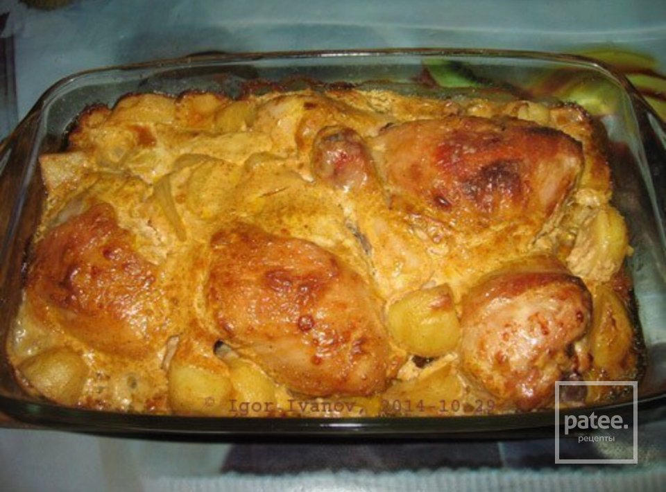 Окорочок запечённый с картошкой - Шаг 3