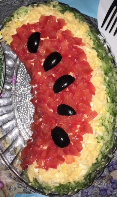 Салат «Арбузная долька» - Шаг 7