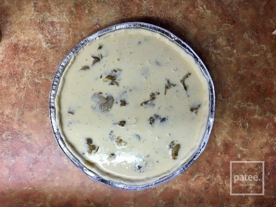 Неправильный киш с шампиньонами. - Шаг 7