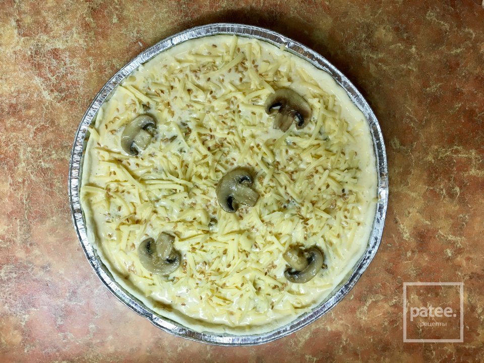 Неправильный киш с шампиньонами. - Шаг 8