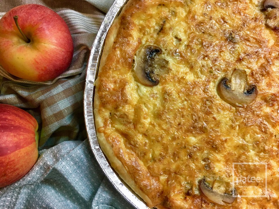 Неправильный киш с шампиньонами. - Шаг 9