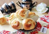 Булочки - розочки с яблоками