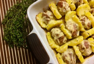 Запеканка из котлет.