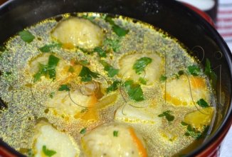 Овощной суп с сырными шариками