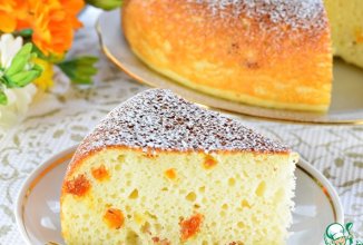 Творожный манник с курагой