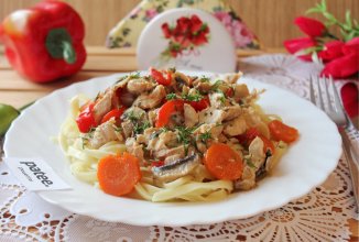 Куриное филе с овощами в пакете для запекания