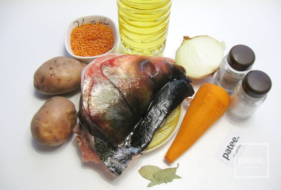 Рыбный суп с красной чечевицей - Шаг 1