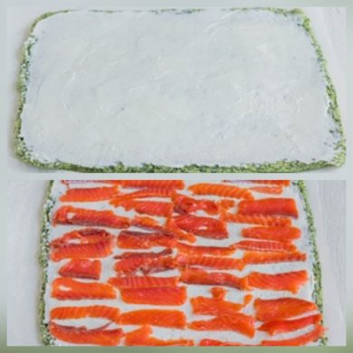 Рулет из шпината с семгой - Шаг 7