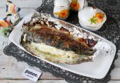 Скумбрия запеченная в сметане в фольге