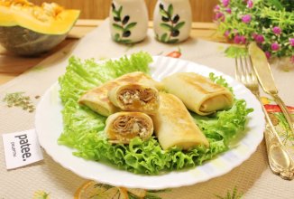 Блины с мясом и тыквой