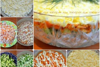 Салат с копчёной курицей, корейской морковью и огурцом