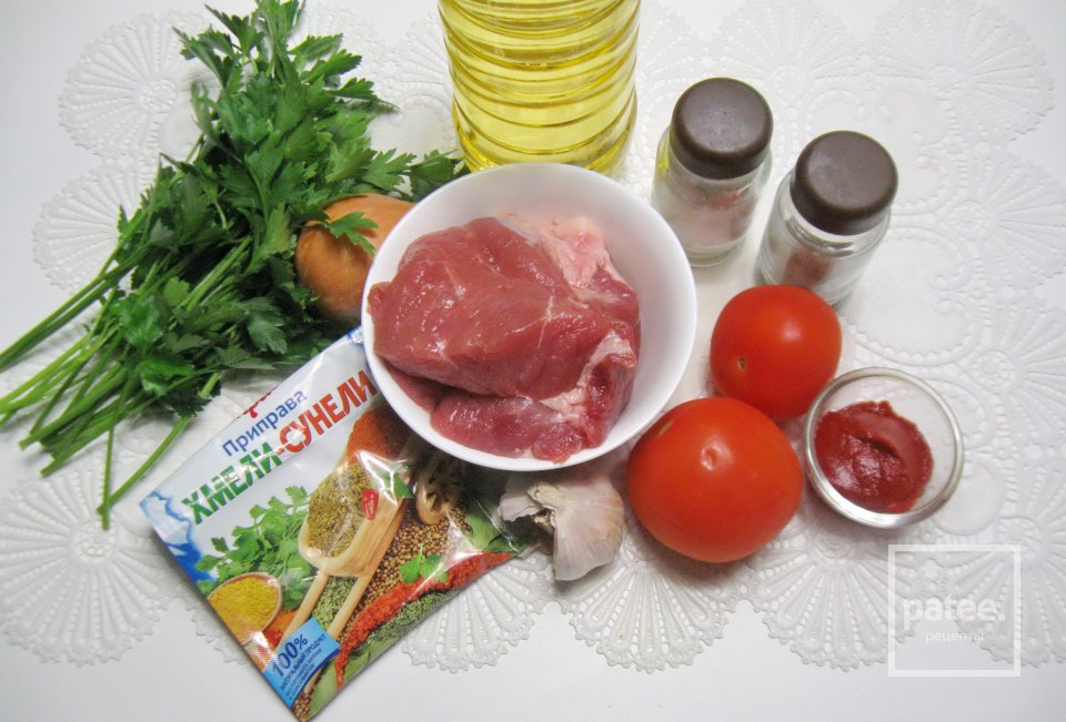 Чахохбили из свинины - Шаг 1