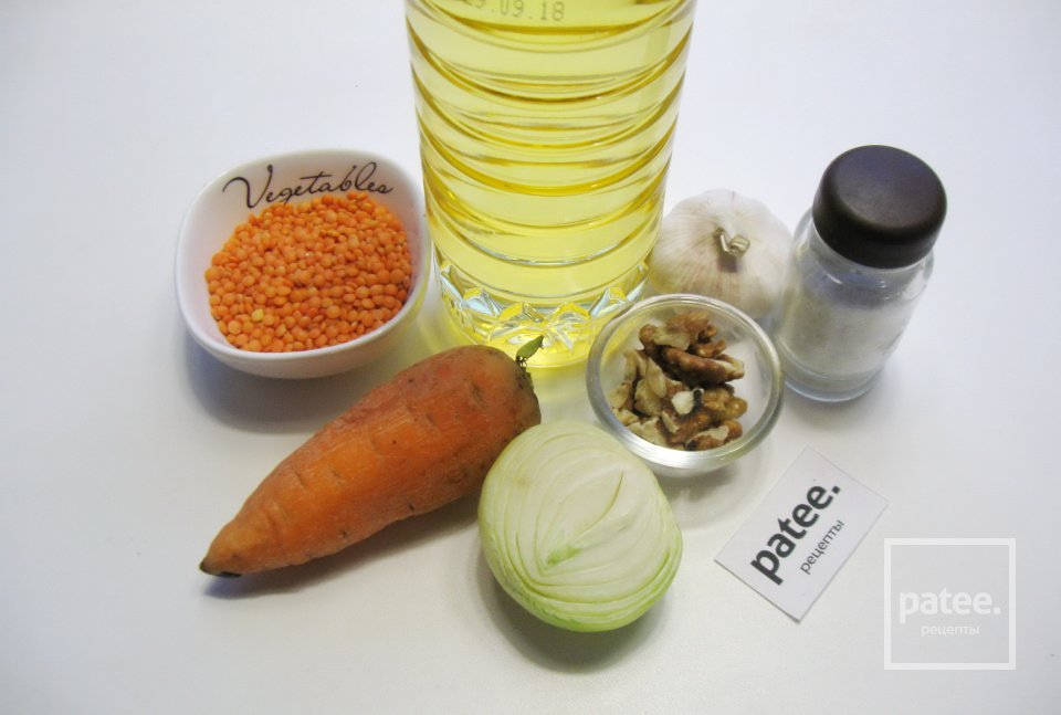 Паштет из красной чечевицы - Шаг 1