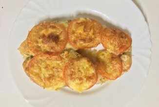 Семга, запечённая в духовке с сыром