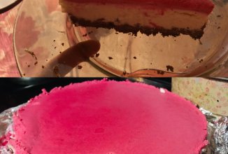 чизкейк с клюквенным муссом