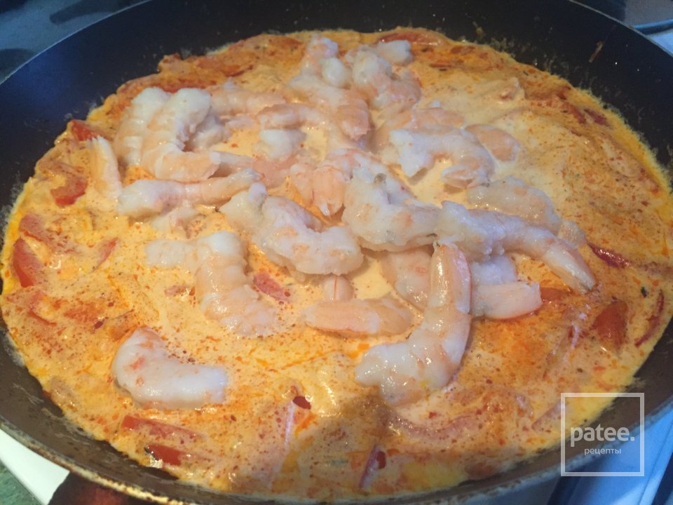 Паста с креветками в сливочном соусе😋 - Шаг 3