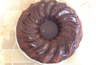 Шоколадный кекс с чизкейк начинкой