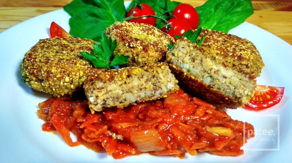 Биточки из чечевицы и риса - Шаг 8