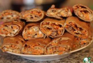 Блины с морковью и луком