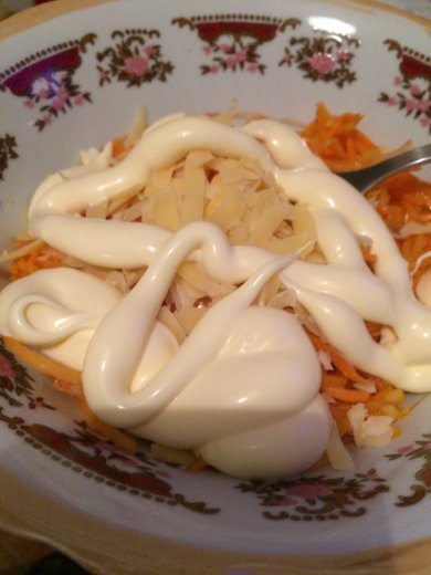 Рулет с лавашом и корейской морковью - Шаг 3