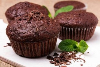 Кофейные кексы с вишней