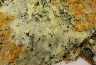 Лепёшка с сыром и зеленью