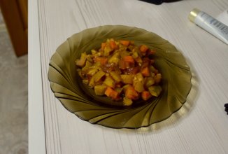 Овощное рагу с белыми грибами