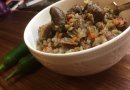 Гречневая каша с куриными потрохами.