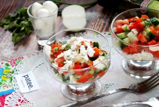 Салат овощной с моцареллой "Любимая жена"