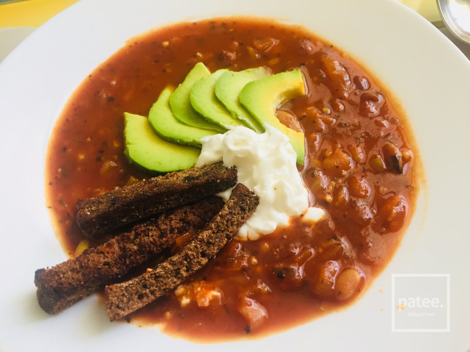 Томатный густой суп с фасолью 🌶🥑 - Шаг 5