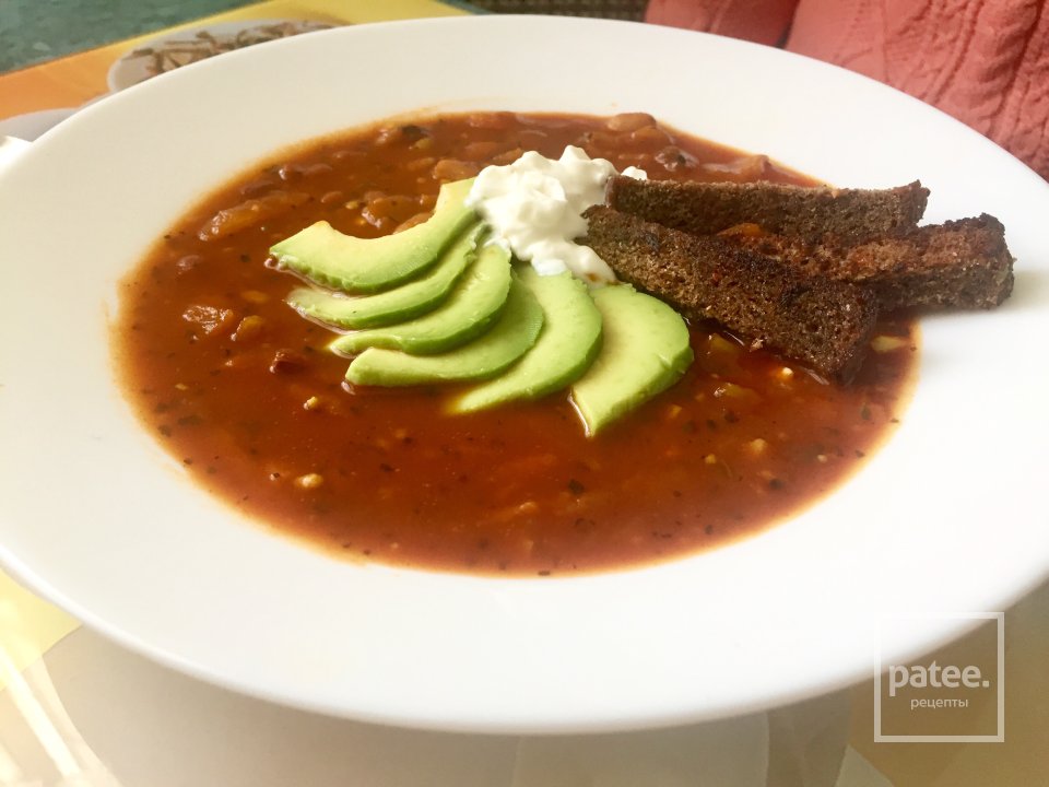 Томатный густой суп с фасолью 🌶🥑 - Шаг 6