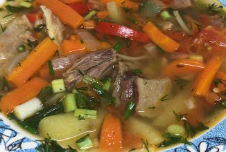 Острый суп с говядиной