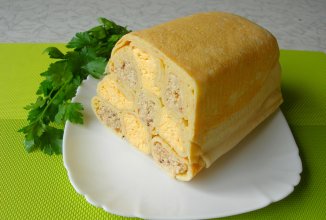 Шахматный блинный пирог без выпечки!