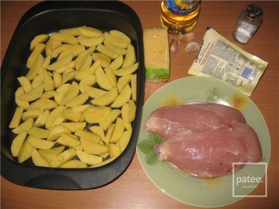 Запечена картопля з курячим філе - Шаг 1
