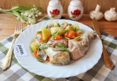 Жаркое из курицы с картофелем и грибами в банке