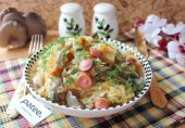 Капуста тушеная с картофелем и грибами