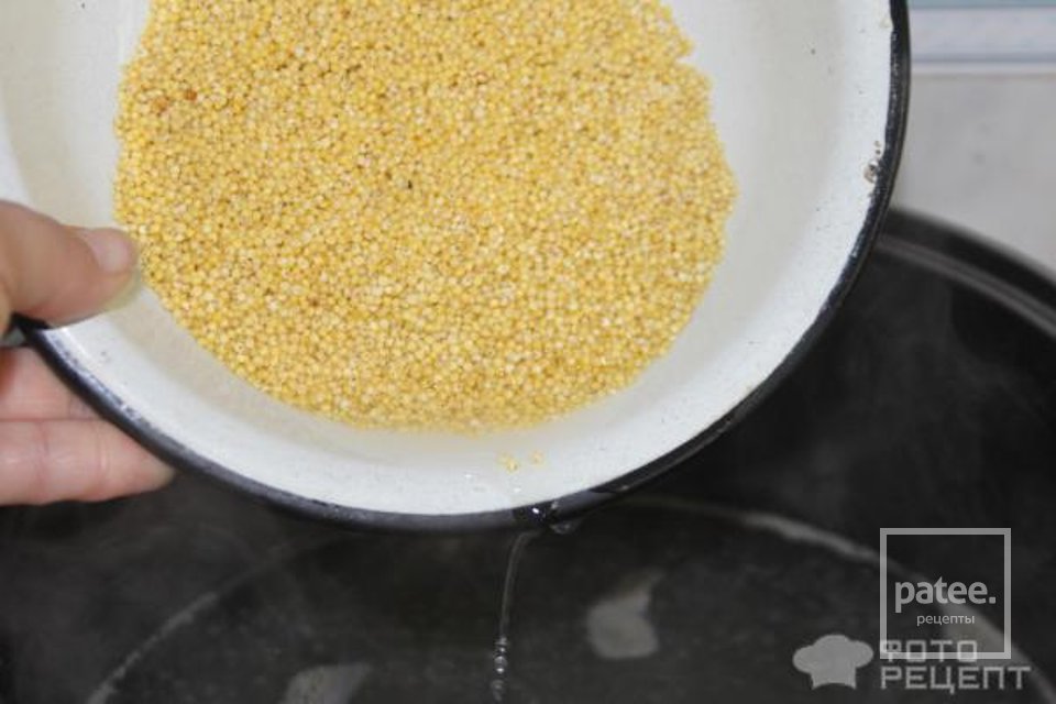 Рецепт: Борщ зеленый "Весенний" - со щавлем, кислым молоком и пшеном - Шаг 1