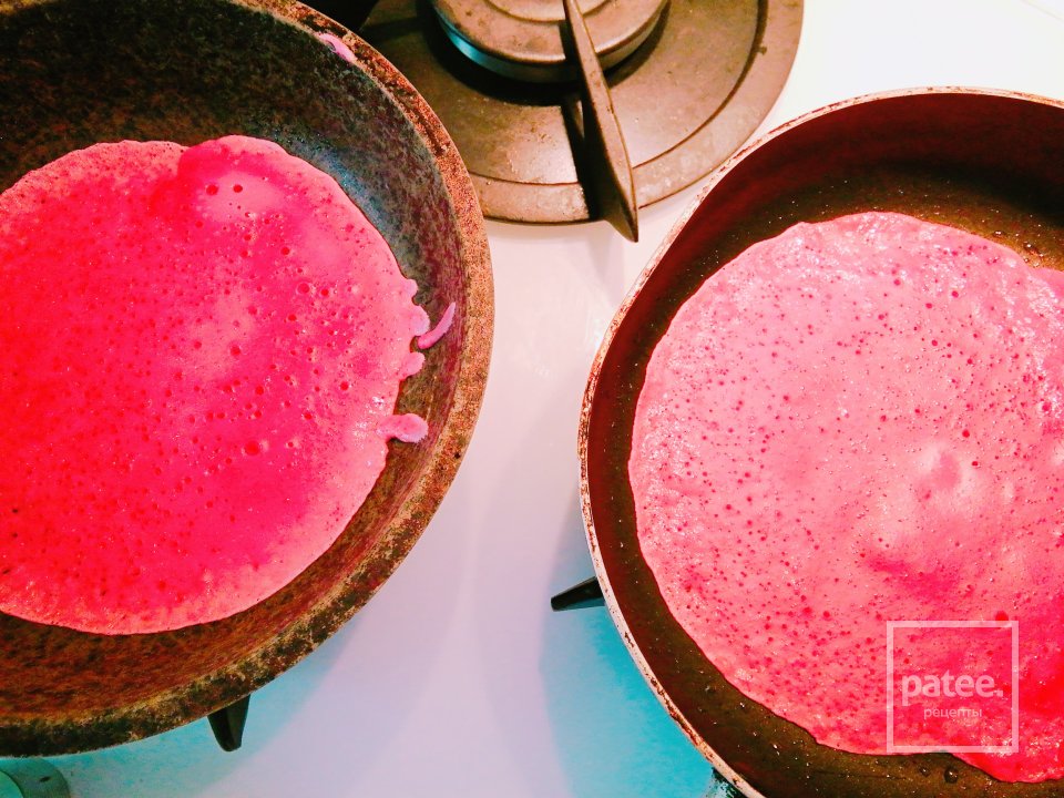 Розовые блинчики - Шаг 4