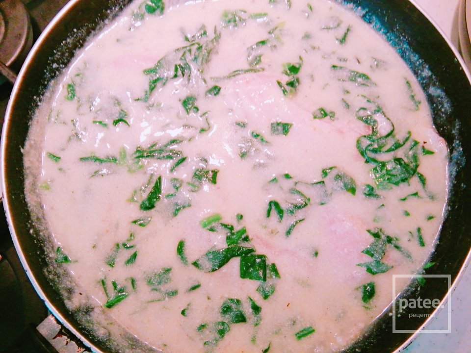 Запечённая тилапия в сливочном соусе со шпинатом - Шаг 2